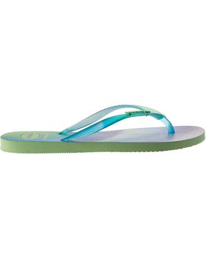 Havaianas Slim Metallic Flip Flops - Blue