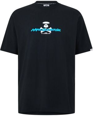 Aape Bone Unvs Tee Sn63 - Black