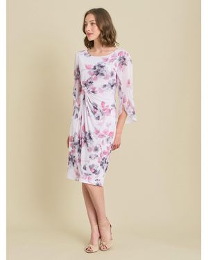 Gina Bacconi Harmony Floral Print Dress - Natural
