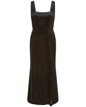 Mela London Fitted Midi Wrap Dress - Black