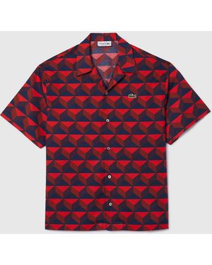 Lacoste Relaxed-Fit George Print Shirt - Red