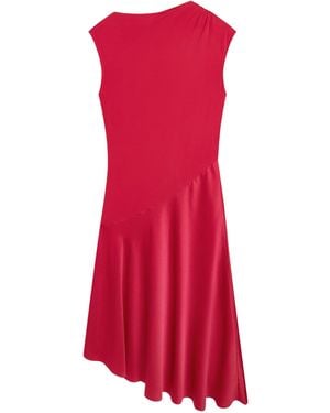 Ted Baker Asymmetric Satin Panel Midi Dress - Red