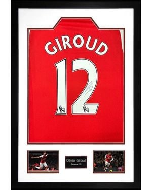 The Fan Cave Olivier Giroud Signed Arsenal Shirt Premium Frame - Red