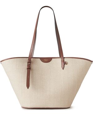 Mulberry Basket Tote Straw Bag - Natural