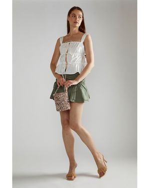 NARRATED Square-Neck Sleeveless-Top - Grey