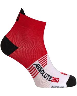 Absolute 360 Performance Running Socks: Ankle - Red