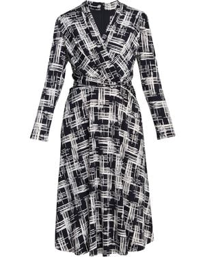Gina Bacconi Becca Wrap Midi Dress - Black
