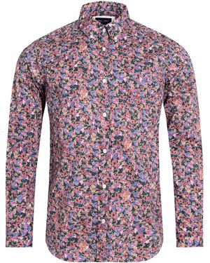 Eden Park Poplin Shirt With A Floral Motif - Purple