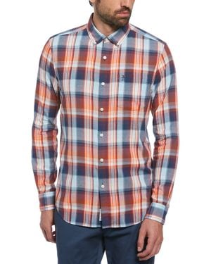 Original Penguin Long Sleeve Plaid Tailored Fit Shirt