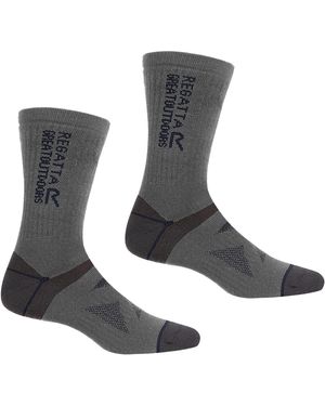 Regatta 2Pairwool Walking Socks - Grey