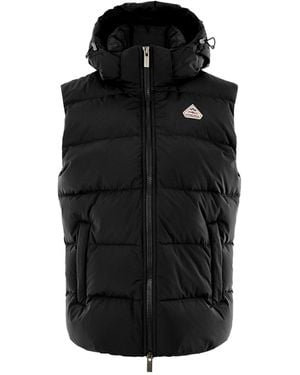 Pyrenex Spoutnic Water Resistant Duck Down Hooded Gilet - Black