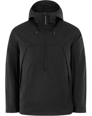 CP COMPANY METROPOLIS Funnel Neck Half-Zip Overshirt - Black