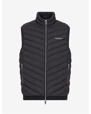 ARMANI EXCHANGE Padded Water Resistant Duck Down Gilet - Black