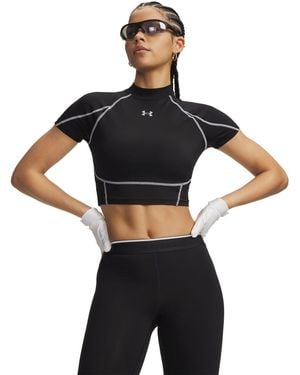 Under Armour Heatgear Elite Short Sleeve Performance Gym Top - Black