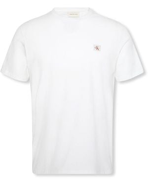 Calvin Klein Ckj Woven Box Regular Fit T-Shirt - White