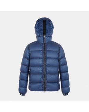 ARCTIC ARMY Polar Lw Puff Hooded Long Sleeve Short Puffer Jacket - Blue