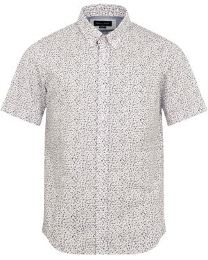 Eden Park Shirt With Exclusive Floral Print - Grey