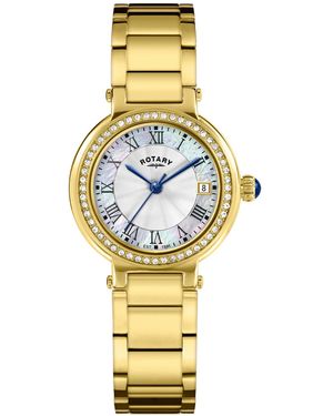 Rotary Ladies Heritage Mop Ss Bracelet Watch - Metallic