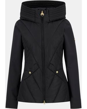 Barbour Diablo Quilted Long Sleeve Slim Fit Hybrid Jacket - Black