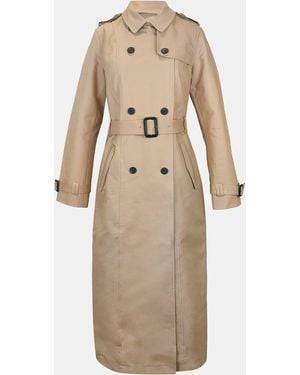 Jack Wills Jw Maxi Trench Water Resistant Cotton Long Sleeve Short Puffer Jacket - Natural