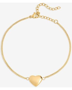 Jon Richard Plated Waterproof Mini Heart Brac - Metallic