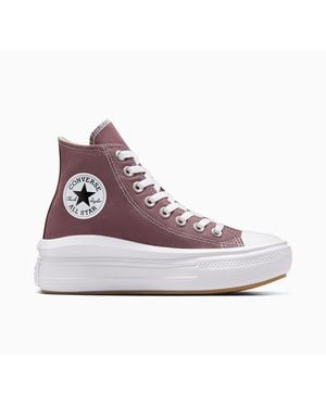 Converse Chuck Taylor All Star Mov Canvas High-Top Trainers - Purple