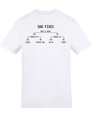 AWD Fathers Day Adult Printed Tee - White