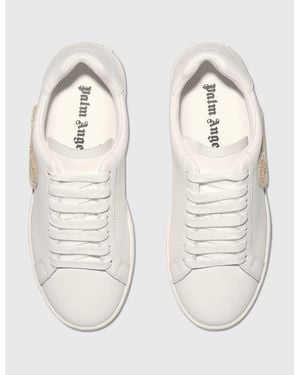 Palm Angels New Teddy Bear Tennis Court Trainers - White