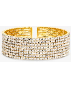 Mood Crystal Cuff Bracelet - Metallic