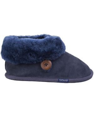 Cotswold Wotton Sheepskin Bootie - Blue