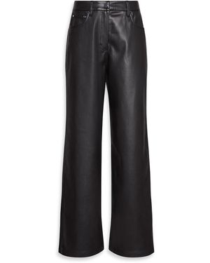 Calvin Klein Tailored Leather Trousers - Black