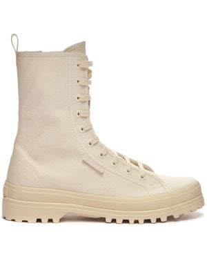 Superga Alpina Canvas High-Top Trainers - Natural