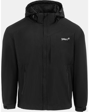 Gelert Hooded Water Resistant Windproof Waterproof Jacket - Black