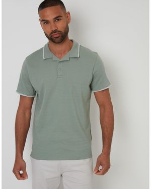 Threadbare Arnwick Short-Sleeve Polo Shirt - Grey
