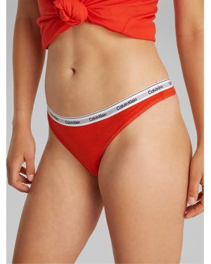 Calvin Klein Logo Thong - Orange