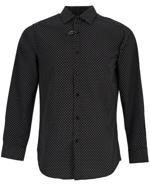 Scotch & Soda And Pattern Long Sleeve Shirt Collar - Black