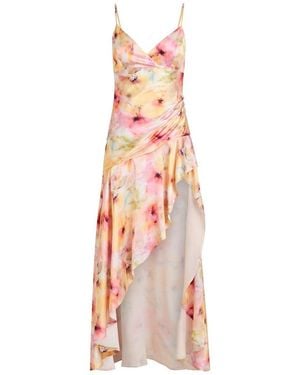 Bardot Sorella Gingham V-Neck Strappy Maxi Dress - Pink