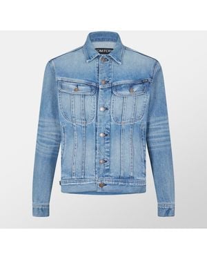 Tom Ford Icon Tailored Fit Denim Jacket - Blue