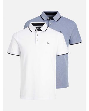 Jack & Jones Paulos Pack Short Sleeve Polo Shirt - Blue