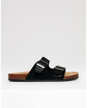 Threadbare Atticus Flat Sandal - Black