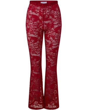 Never Fully Dressed Lace Trousers - Red