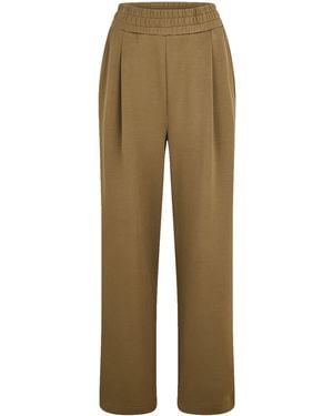 Varley Wide Open Hem Fleece Joggers - Natural