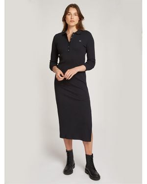 Calvin Klein Polo Long Sleeve Dress - Blue