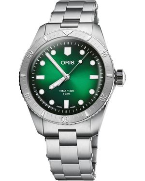 Oris Divers Sixty Five Swiss Automatic Stainless Steel Auto Analogue Watch - Metallic