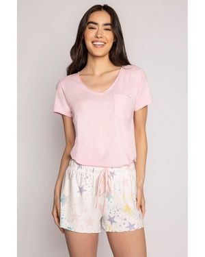 Pj Salvage Pointelle Knit Short - Pink
