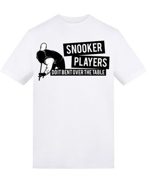 AWD Adults Printed Snooker Tee - White