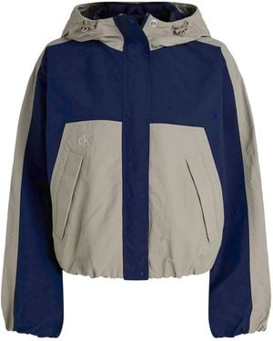 Calvin Klein Short Rain Anorak - Blue
