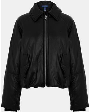 Polo Ralph Lauren Bomber Leather Jacket - Black