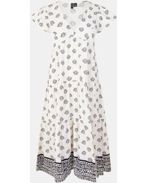 Vero Moda Maya Short-Sleeve A-Line Dress - White