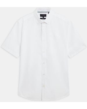 Ted Baker Ss Reg Fit Oxford Shirt - White